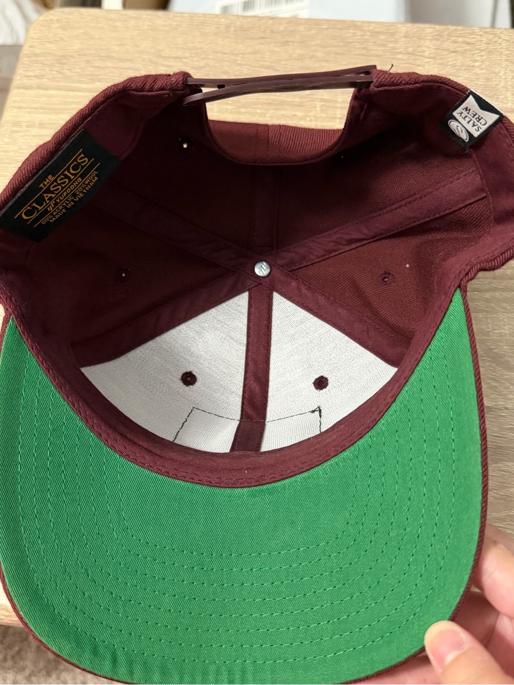 Salty Crew Maroon Patch Logo Baseball Cap - Picture 4 of 5